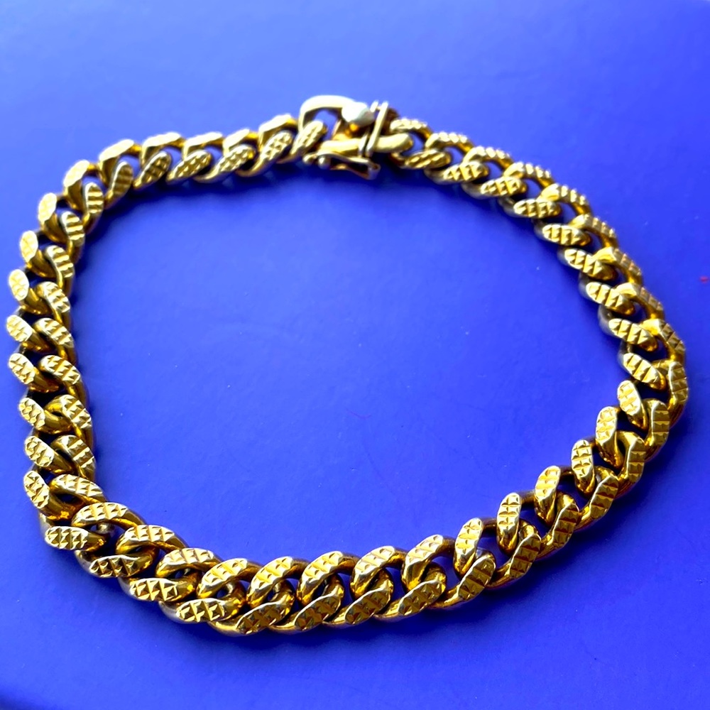 Sterling silver gold plated link bracelet